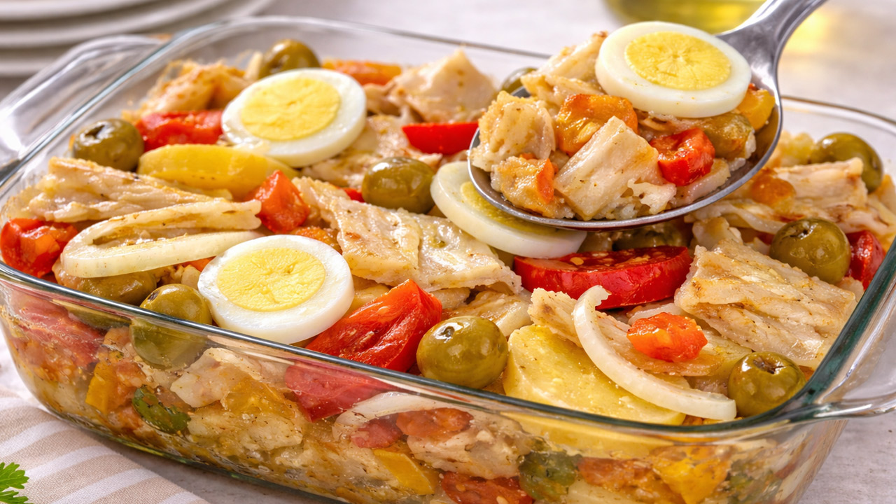 Receita de Bacalhau bem gostoso