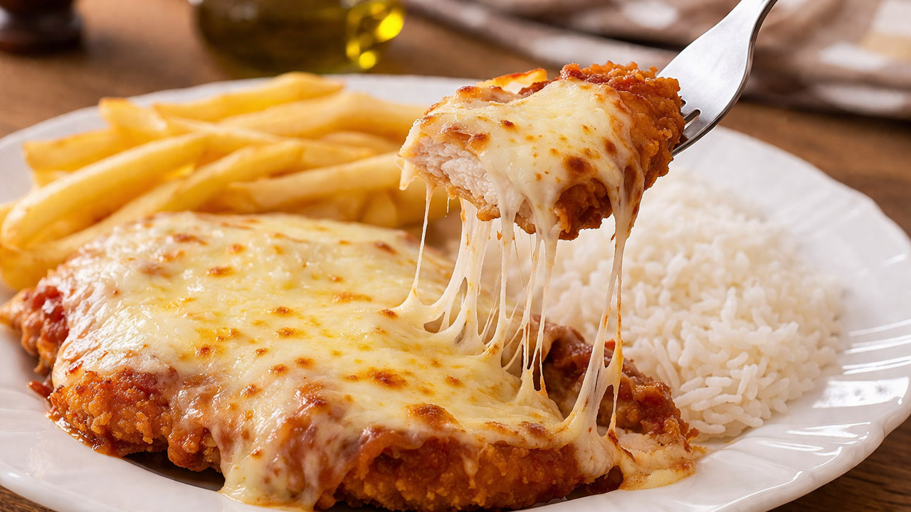Filé de frango à parmegiana