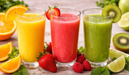 Sucos naturais de frutas