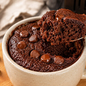 Bolo de caneca feito na air fryer