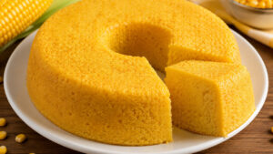 Bolo de Milho de Micro-Ondas Bolo de Milho Fácil feito no micro-ondas