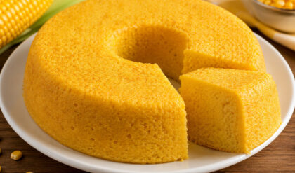 Bolo de Milho Fácil feito no micro-ondas