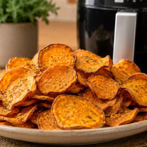 Chips de batata doce na Air Fryer