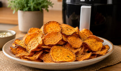 Chips de Batata Doce na Air Fryer Chips de batata doce na Air Fryer