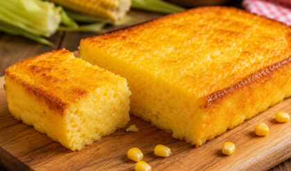Pamonha de forno feita no liquidificador