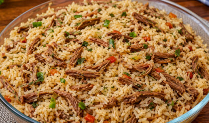 Arroz com Fraldinha Desfiada Arroz com Fraldinha Desfiada
