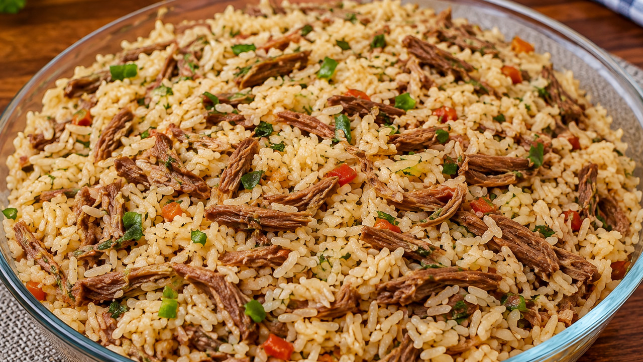 Arroz com Fraldinha Desfiada Arroz com Fraldinha Desfiada