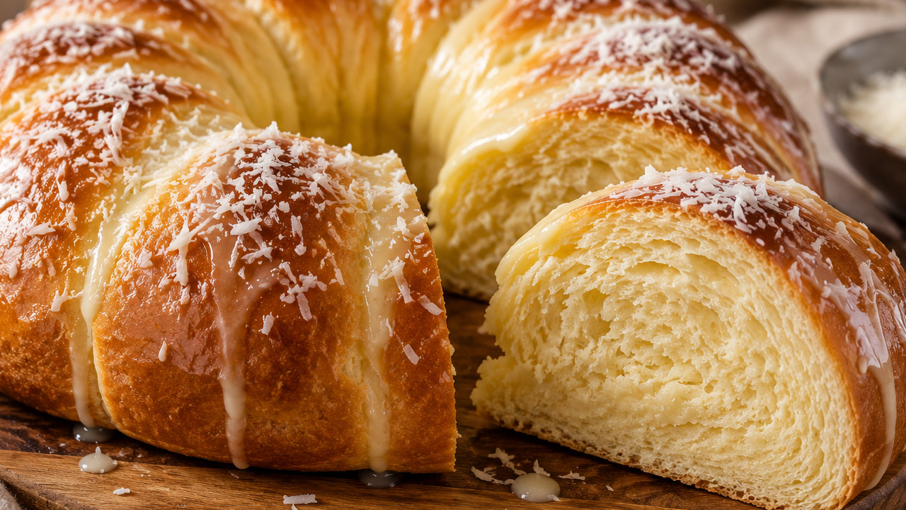 Rosca Caseira Fofinha (Massa Leve e Macia) Rosca caseira com a massa bem levinha e fofinha