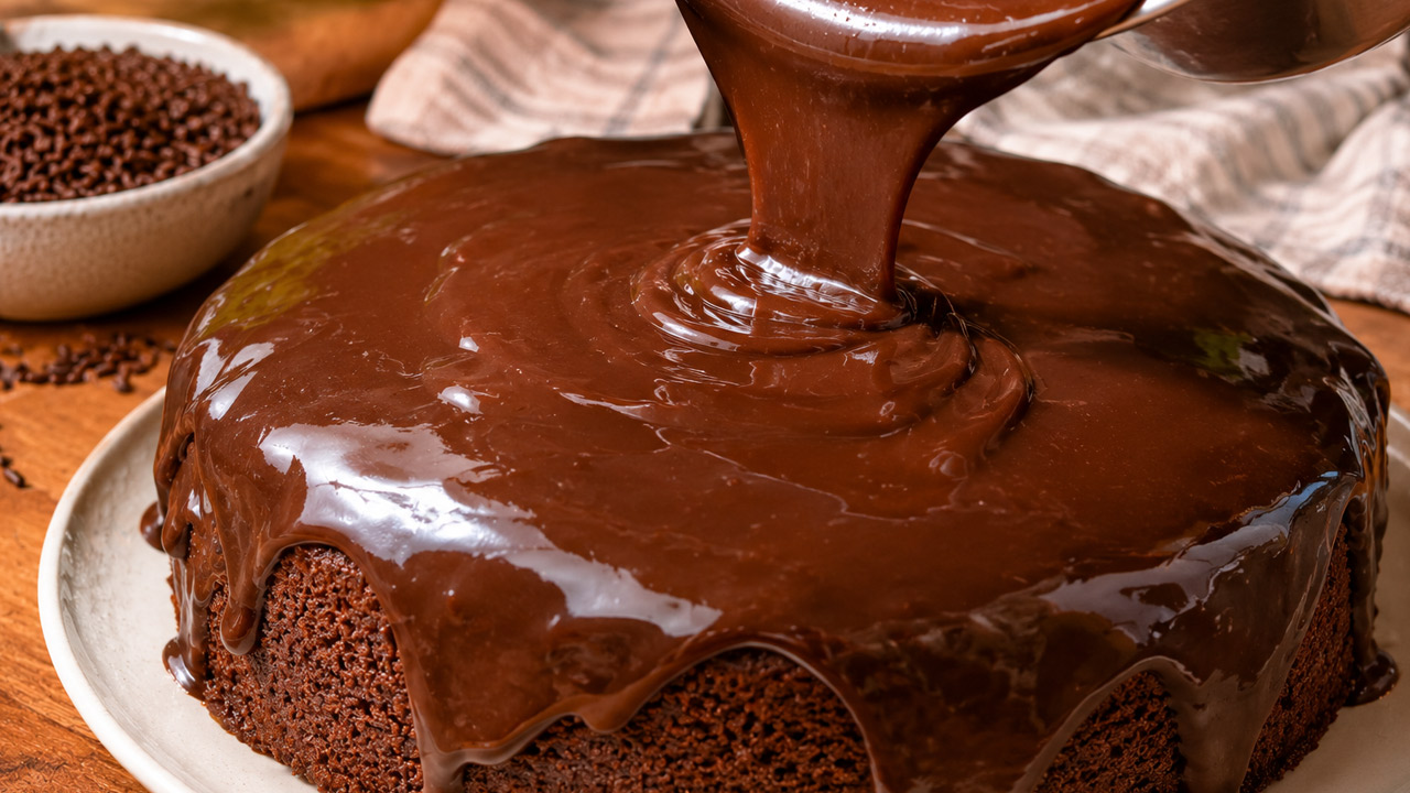 Cobertura de brigadeiro mole e cremoso para bolo