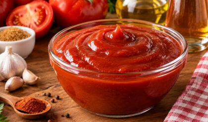 Ketchup caseiro saudável feito com tomates