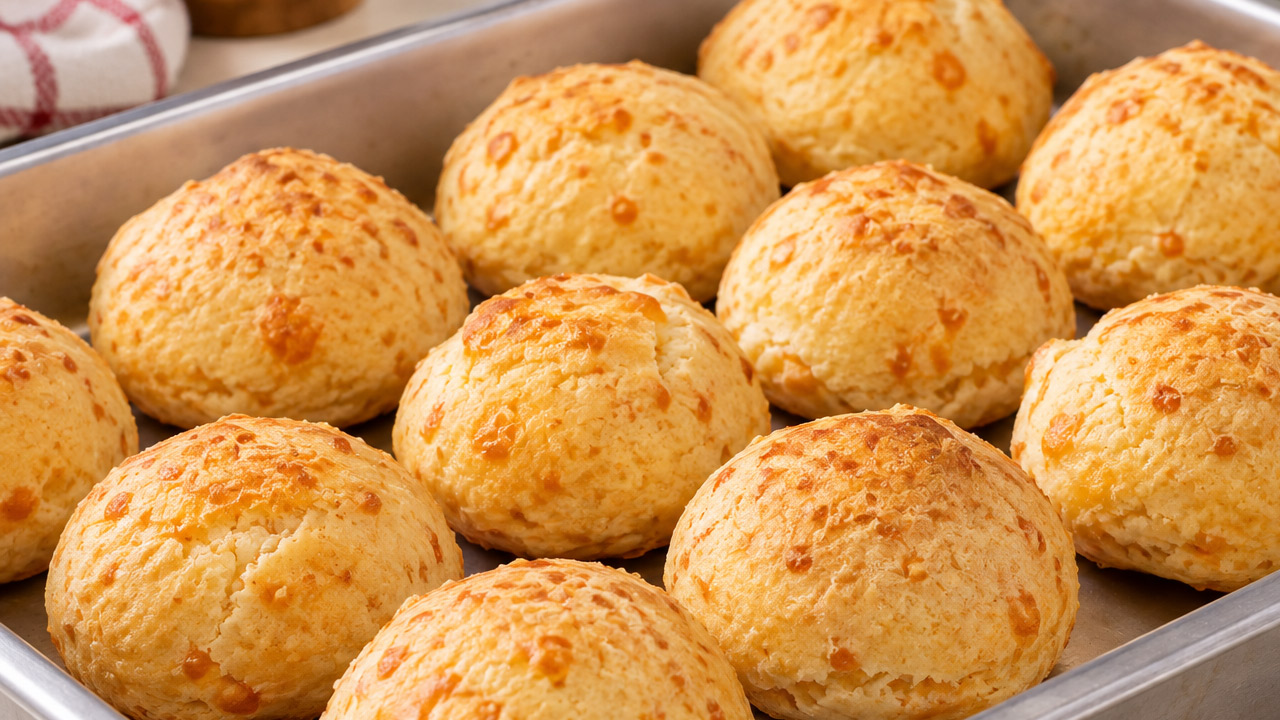 Pão de Queijo com Polvilho Azedo Pão de queijo com polvilho azedo