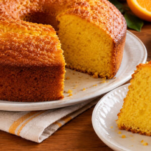 Bolo de Fubá com Laranja