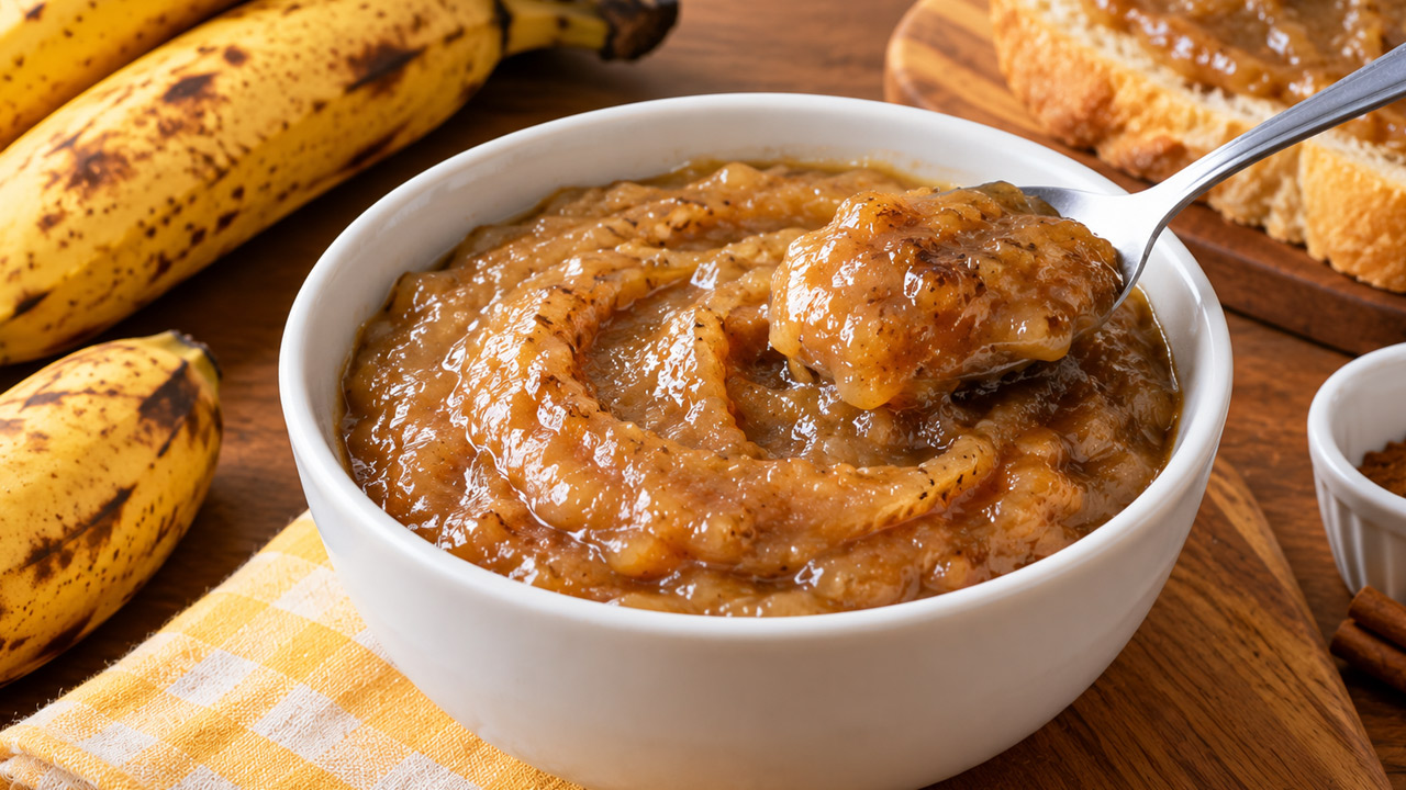 Doce de banana caseiro em pasta