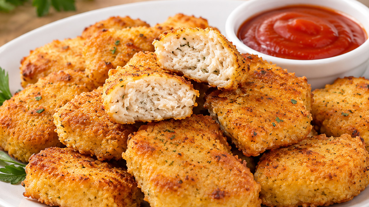 Nuggets Caseiros de Frango com Batata