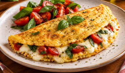 Omelete Caprese Passo a Passo Omelete Caprese