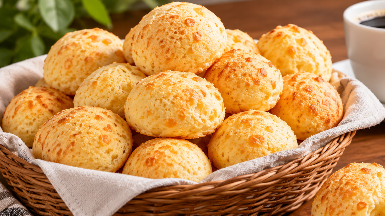 Pão de Queijo com Polvilho Doce Pão de queijo com polvilho doce